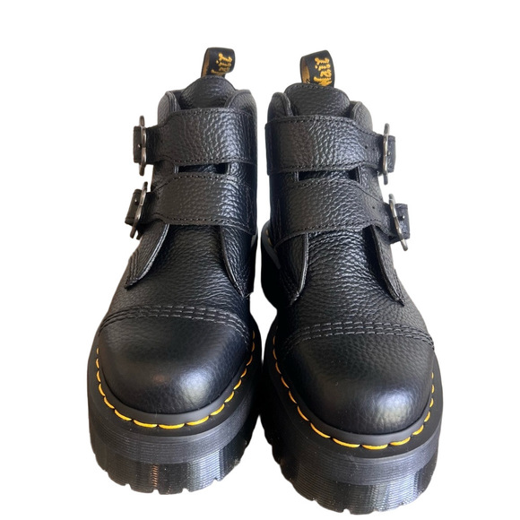 NEW Dr. Martens Women's Devon Flower Black Boot - Picture 3 of 10